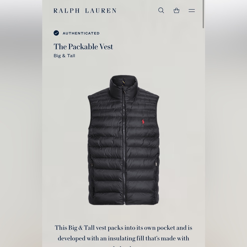 Ralph Lauren men’s vest